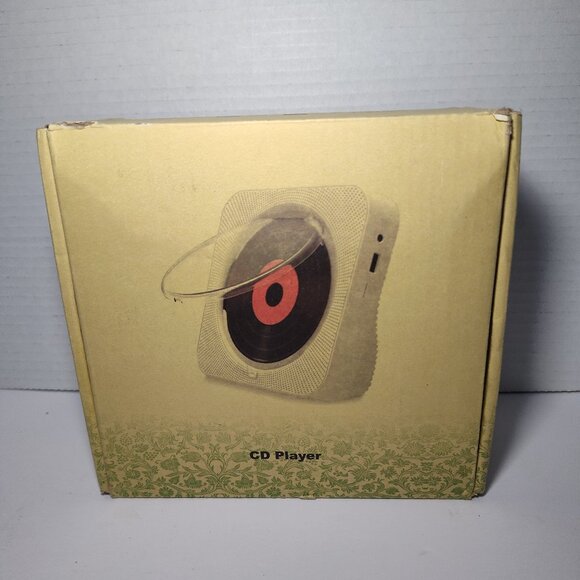 KC-718 Portable CD Player w/ FM Radio, Bluetooth, & AuxRemote New - White